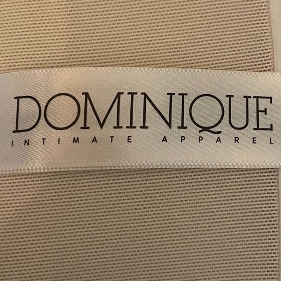 Dominique White Satin & Stretch Mesh Boned Strapless Low Back Bustier Size 34D - Picture 5 of 8